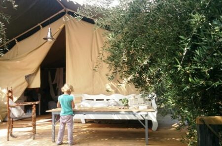 our canvas lodge during our family experiencesblog holiday