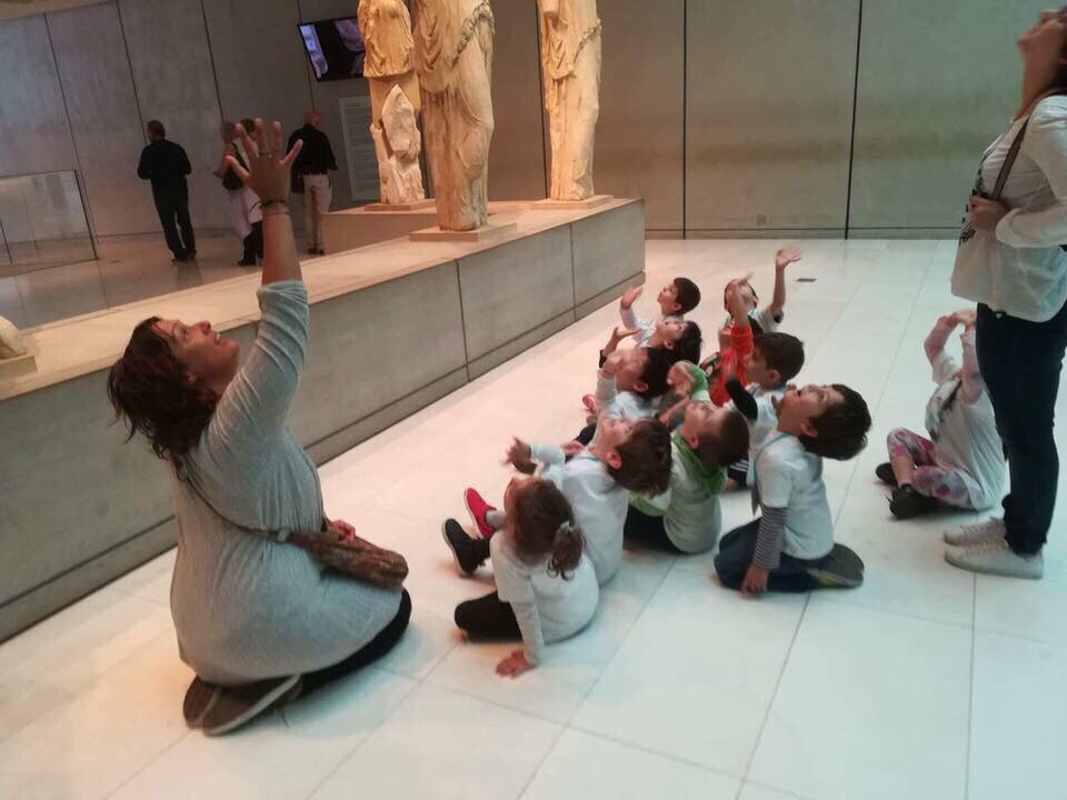 Kids at the Acropolis Museum