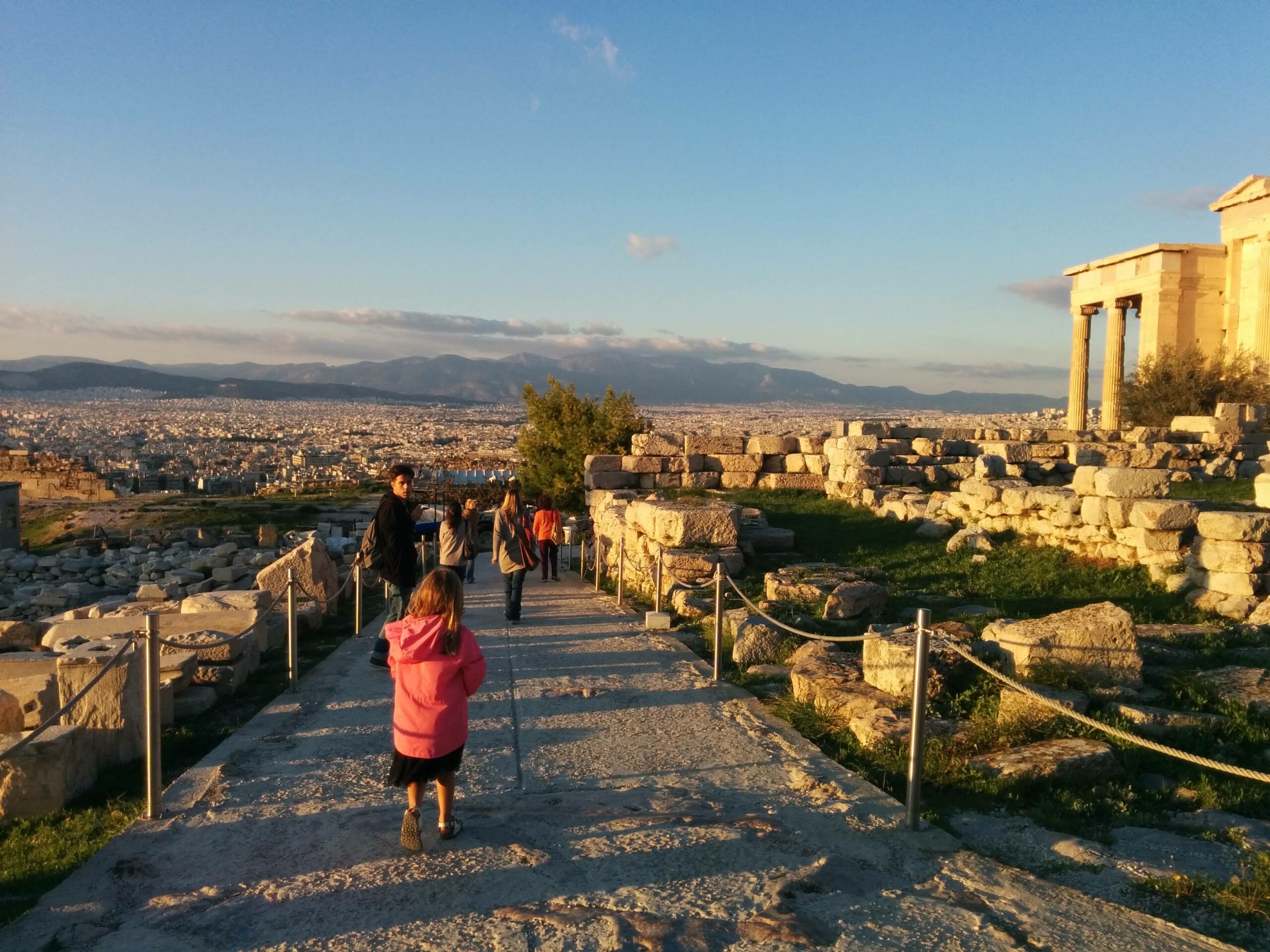 Top things to do in Athens, Greece with children 9 My 5-year old during a family group tour in the afternoon Acropolis