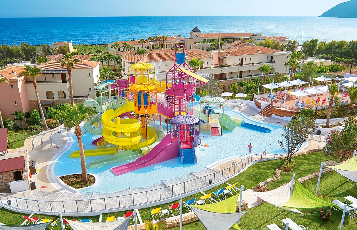 Hotels with Water Parks in Greece for families