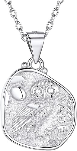 Greek coin necklace owl