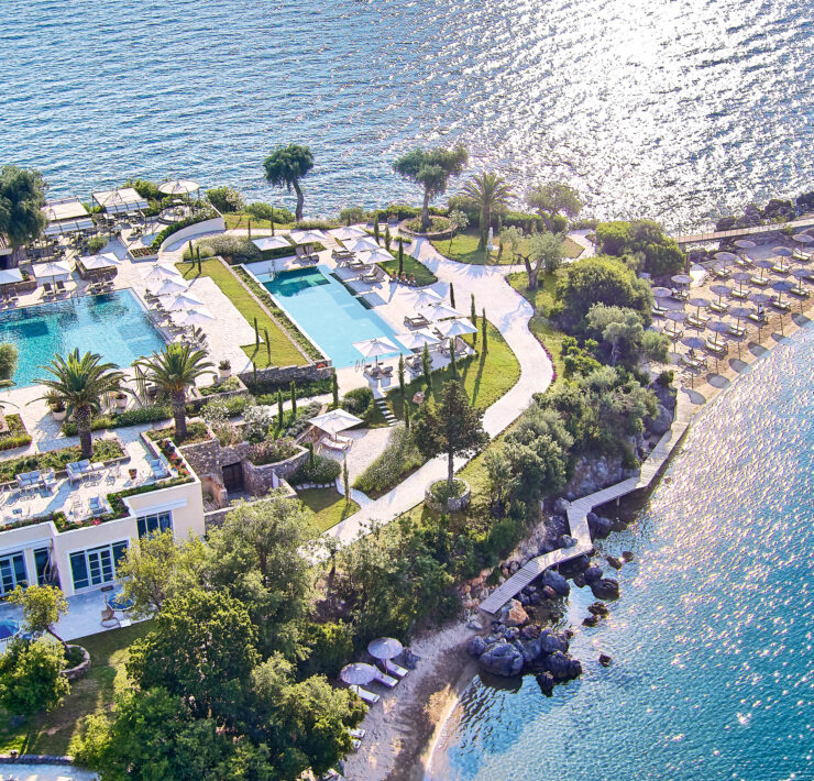 Credits: Grecotel Hotels and Resorts. White sands, cerulean sea and stunning rock formations at the Kommeno Peninsula.