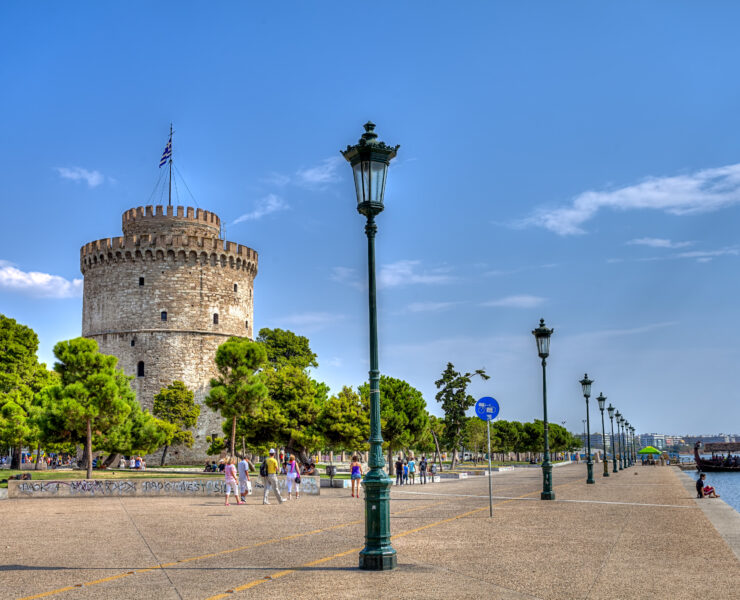 Thessaloniki, Greece - pier of Thessaloniki with White Tower - Family Experiences Greece